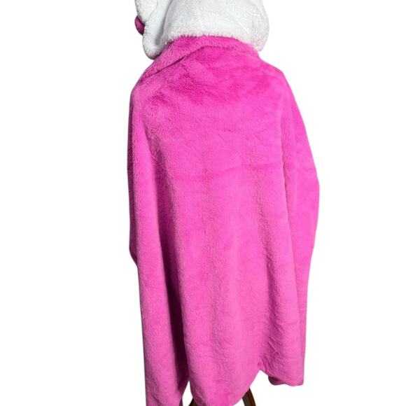 Hello Kitty Pink Plush Wearable Blanket Cape w/ Hood & Pockets – Sanrio 2024 - Picture 5 of 8
